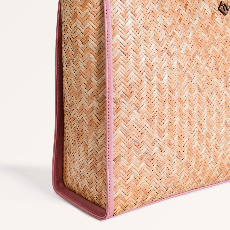 Ecofriendly Shitalpati Blush Pink Tote Bag