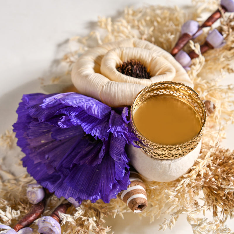 Ecofriendly Tealight Candle Holder Purple Set Of 4