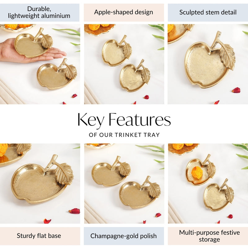 Eden Harvest Shiny Trinket Tray Set Of 2