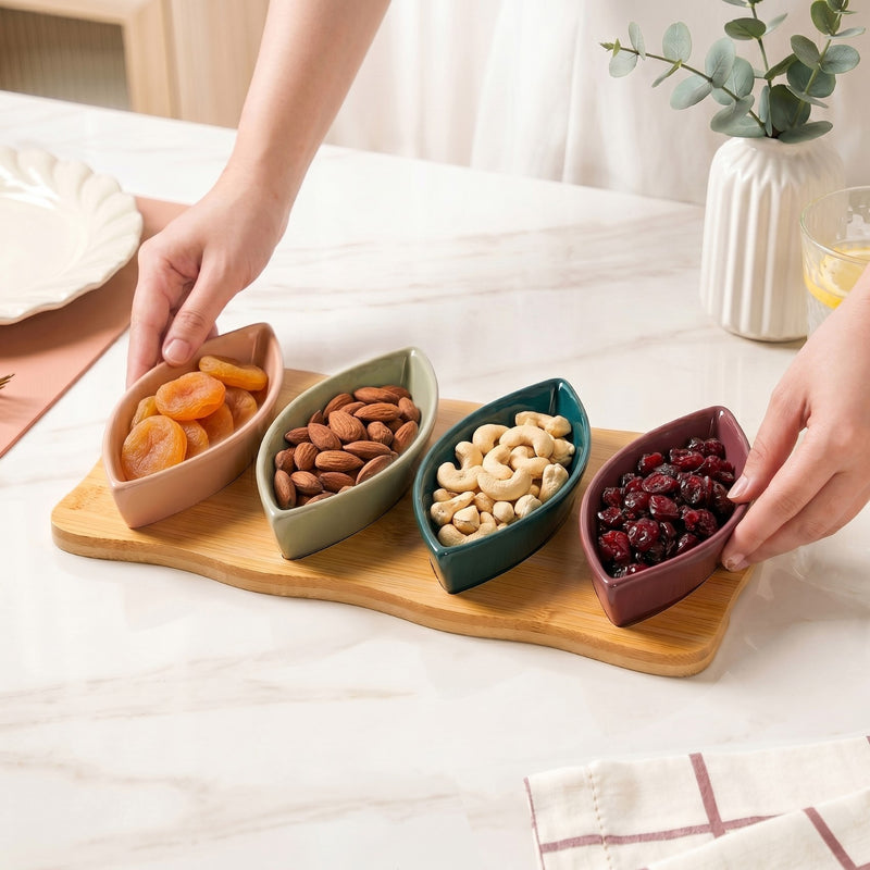 Eden Leaf Platter Set Of 5