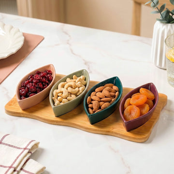 Eden Leaf Platter Set Of 5