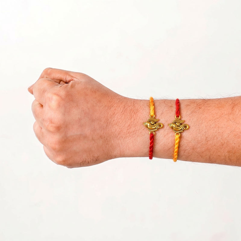 Shubh Ganesh Rakhi Duo Set
