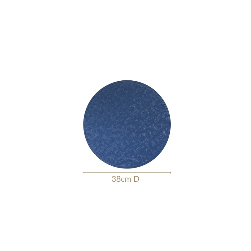Electric Blue Round Table Mat Set Of 6