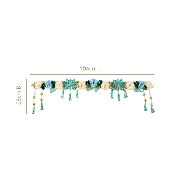 Elegant Floral Toran Decorative For Doors Blue White