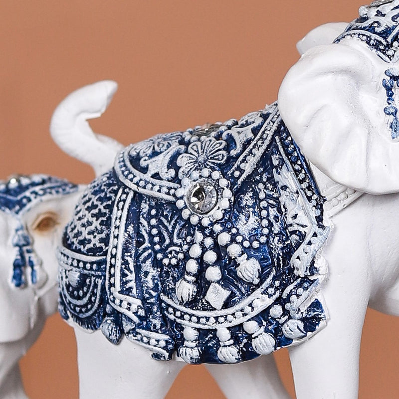 White Elephant Family Showpiece