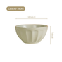 Embossed Ceramic Sage Green Bowl Set Of 4 580ml
