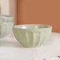 Embossed Ceramic Sage Green Bowl Set Of 4 580ml