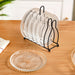 Embossed Dessert Plate Set Of 6 With Stand 14cm