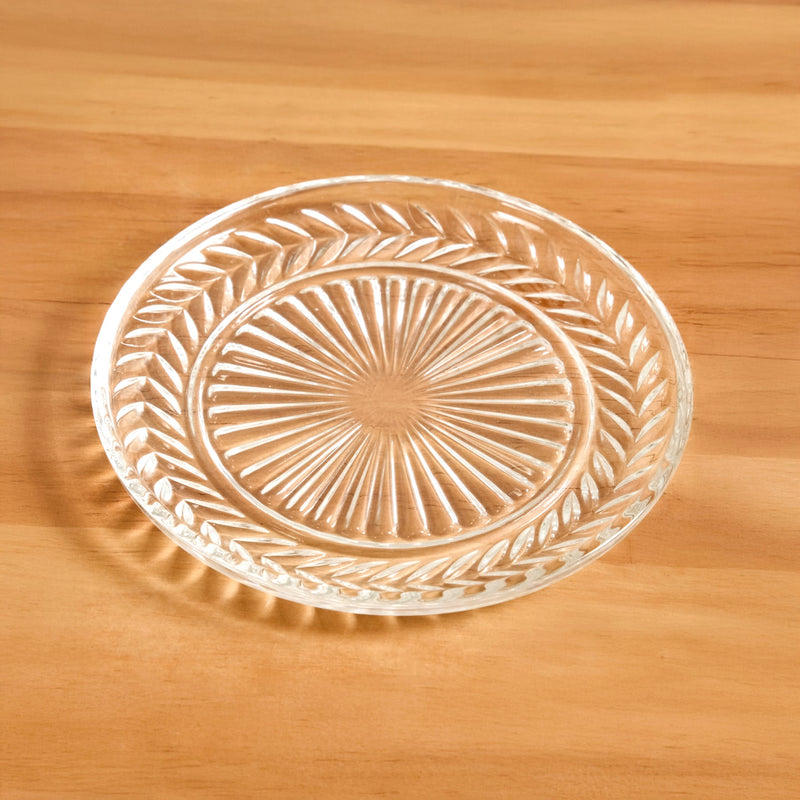 Embossed Dessert Plate Set Of 6 With Stand 14cm