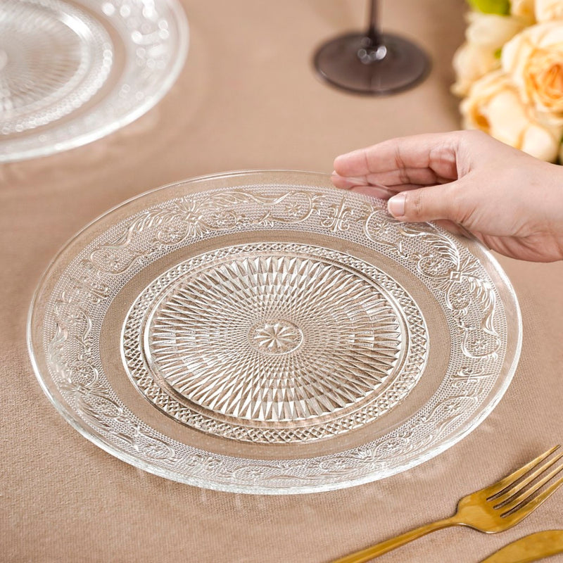 Embossed Dinner Plate Set Of 6 25cm