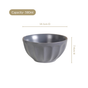 Embossed Grey Ceramic Bowl Set Of 4 580ml