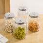 Embossed Jar With Butterfly Accent Knob Set Of 4 1000ml