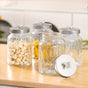 Embossed Jar With Butterfly Accent Knob Set Of 4 1000ml