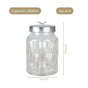 Embossed Jar With Butterfly Accent Knob Set Of 4 1000ml