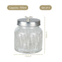 Embossed Jar With Butterfly Lid Set Of 4 700ml