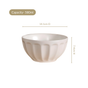 Embossed Pastel Cream Ceramic Bowl Set Of 4 580ml