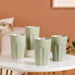 Embossed Sage Green Ceramic Tumbler Set Of 4 380ml