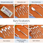 Embossed Stainless Steel Cutlery Set Of 12