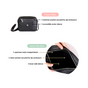 Embossed Solid Black Crossbody Bag