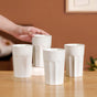 Embossed Cannoli Cream Ceramic Tumbler Set Of 4