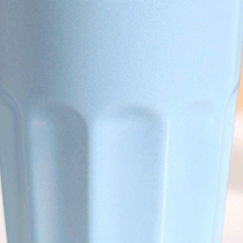 Embossed Ceramic Tea Cup Set Of 4 Baby Blue 200ml