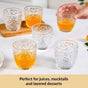 Embossed Drinking Tumblers Set Of 6 260ml