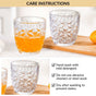 Embossed Drinking Tumblers Set Of 6 260ml