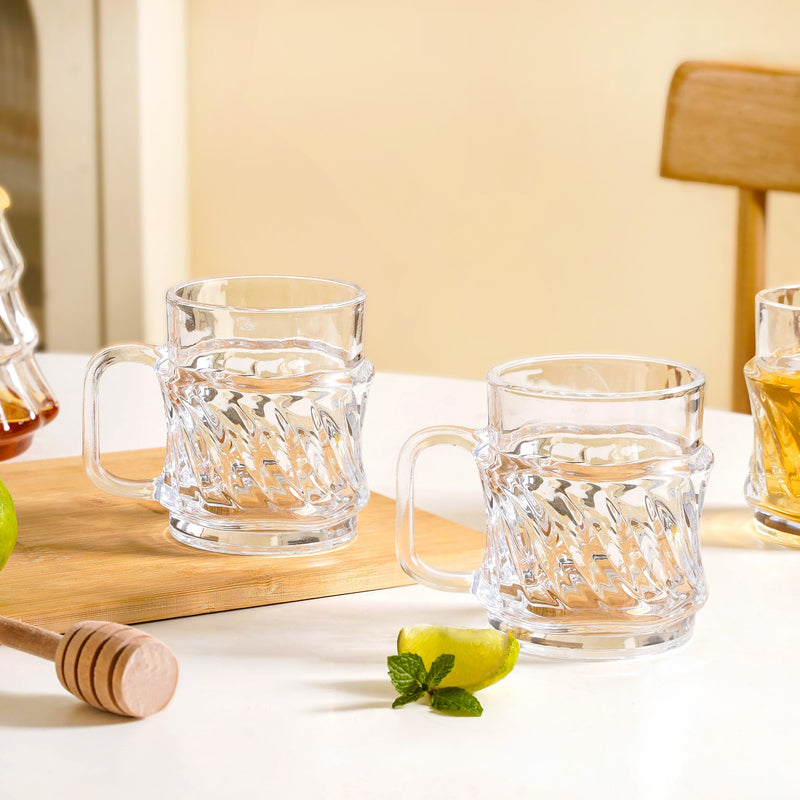 Embossed Tea Cup Set Of 6 165ml