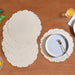 Embossed White Round Placemat Set Of 6