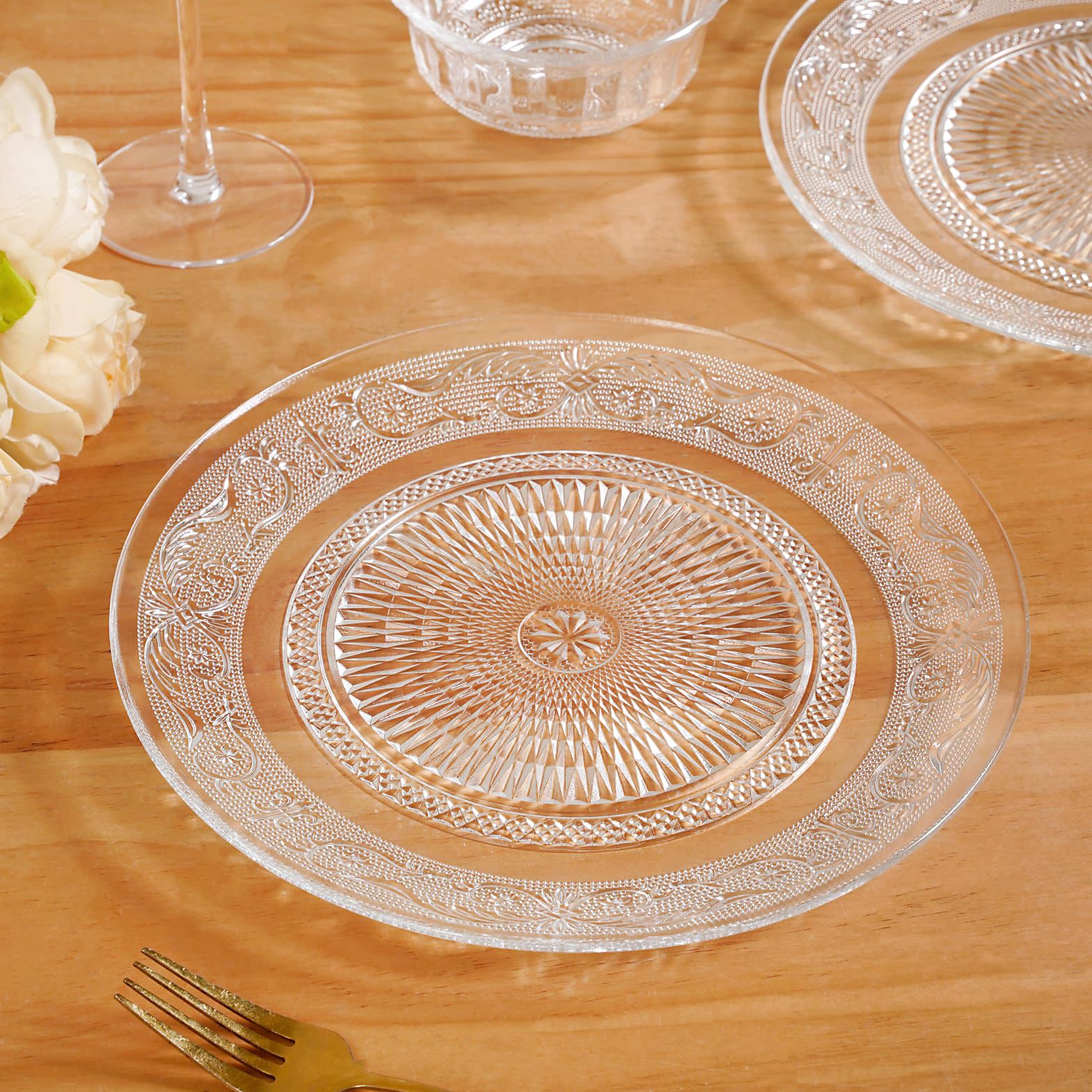 Embossed Dinner Plate Set Of 6 25cm