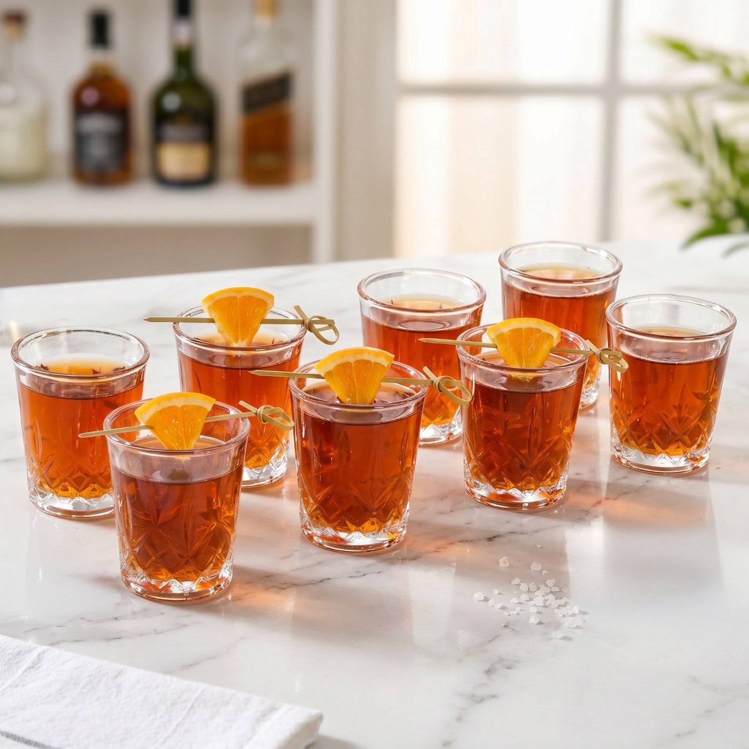 Embossed Shot Glass Set Of 12 55ml