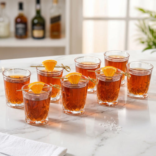 Embossed Shot Glass Set Of 12 55ml