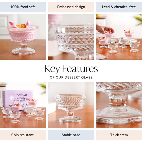 Ice Cream Dessert Bowls Set Of 6 120ml