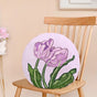 Embroidered Lilac Petal Cushion Cover 40cm