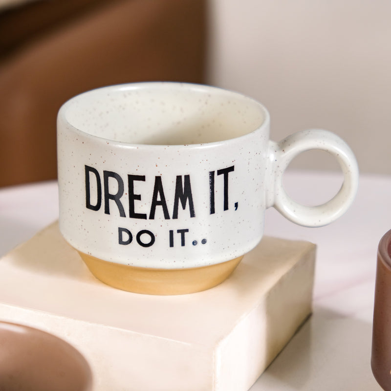 Empowering Quotes Stackable Tea Cup Set Of 4 215ml