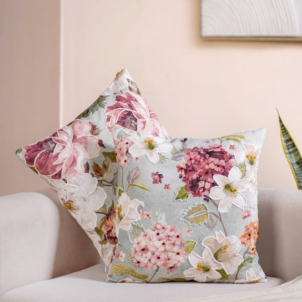 Enchanted Garden Cotton Cushion Cover Set Of 2 40x40cm