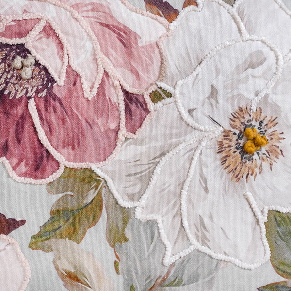 Enchanted Garden Embroidered Cotton Cushion Cover Set Of 2 40x40cm