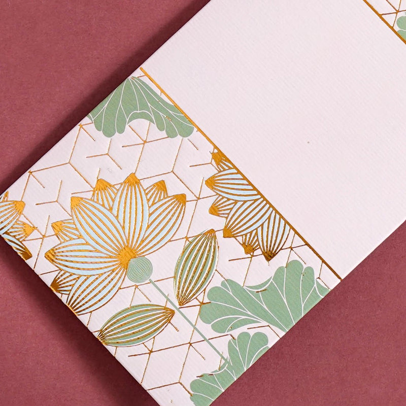 Set Of 12 Blue Lotus Gifting Envelope