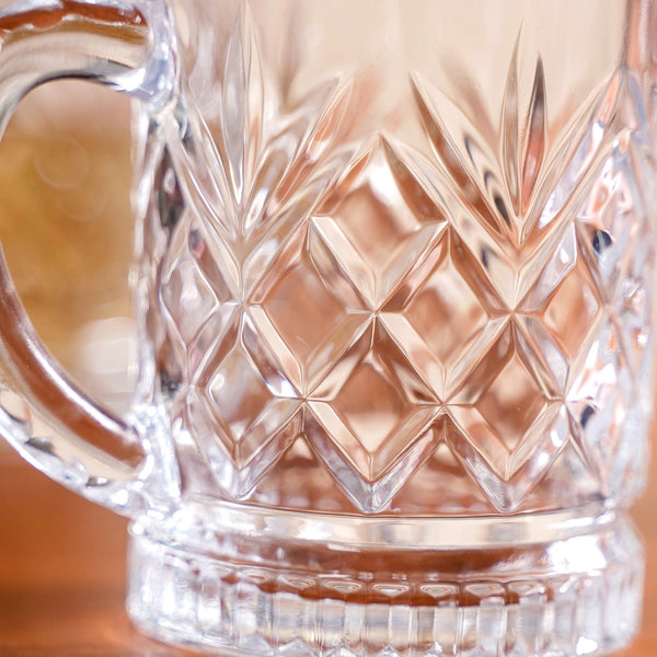 Engraved Glass Mugs Set Of 6 220ml