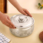 Engraved Floral Stainless Steel Hot Pot Casserole 2000ml