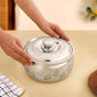 Engraved Floral Stainless Steel Hot Pot Casserole 1500ml