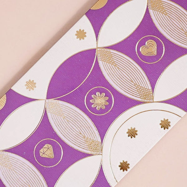 Set Of 12 Luxury Gifting Envelope For Weddings And Birthdays Purple