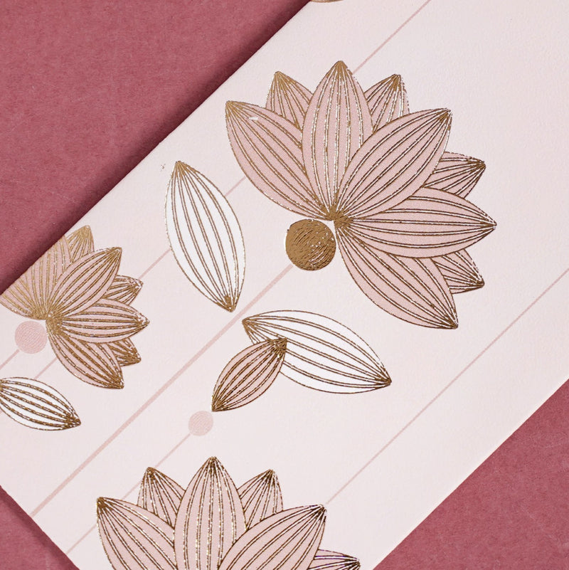 Gold Lotus Shagun Envelope Set Of 12 Pink