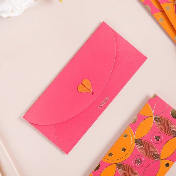 Geometric Luxury Shagun Envelope For Birthdays Set Of 12 Hot Pink