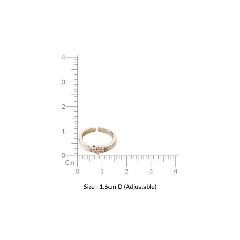 Eternal Spark Silver Heart Ring