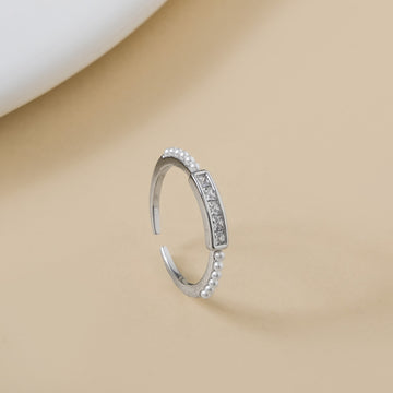 Ethereal Charm Adjustable Silver Ring