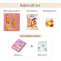 Ethereal Yellow Pearl Rakhi Lumba Gift Set