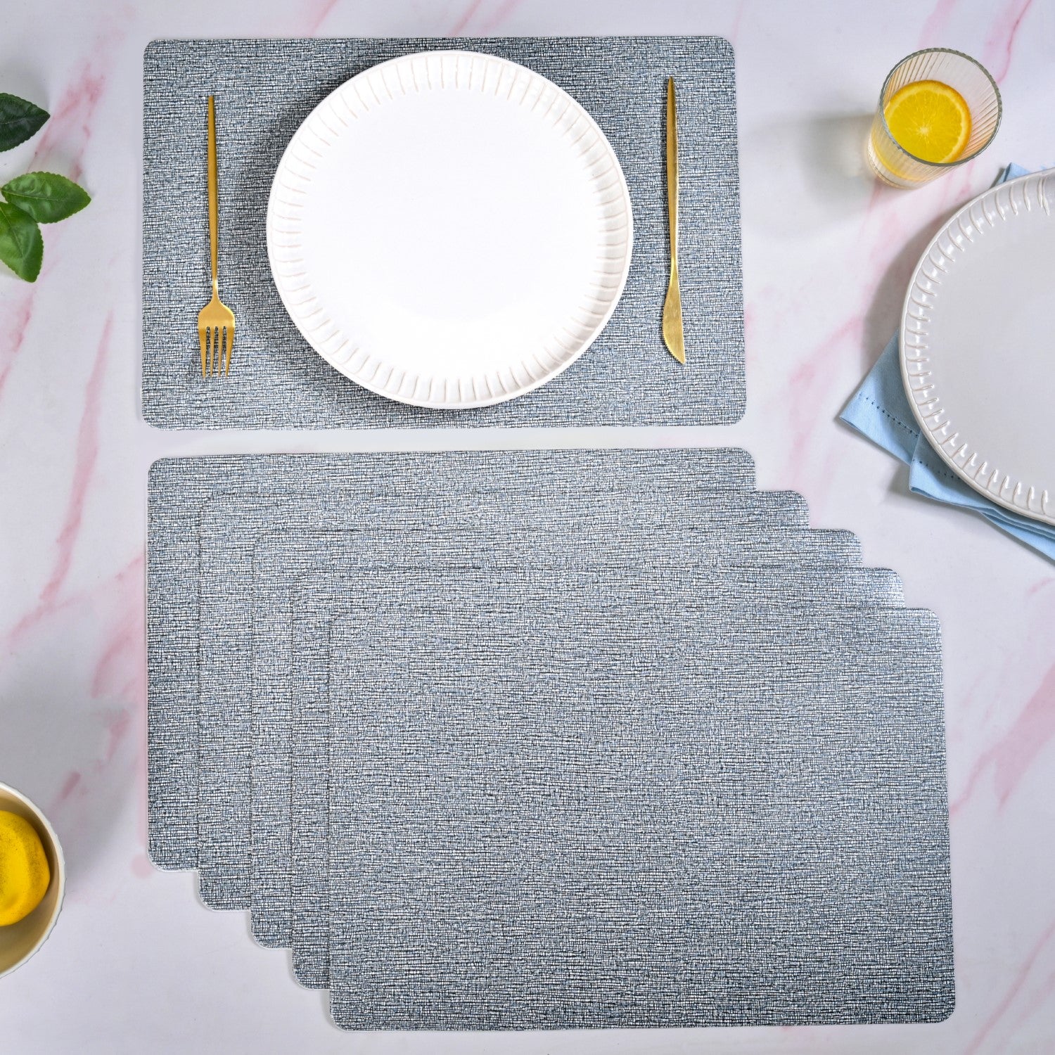 Evening Blue Dinner Placemat Set Of 6