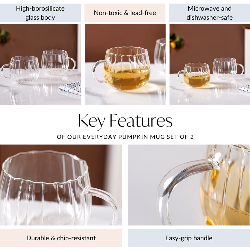 Everyday Pumpkin Mug Set Of 2 400ml