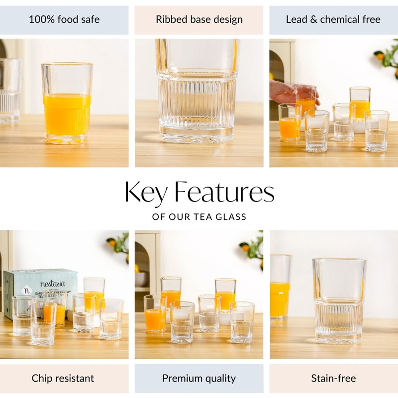 Everyday Tea Glass Set Of 6 190ml